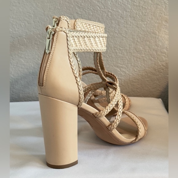 Sam Edelman “Yordana” Gladiator Caged Block Heels - Tan/Beige - Size 10 - Picture 4 of 12